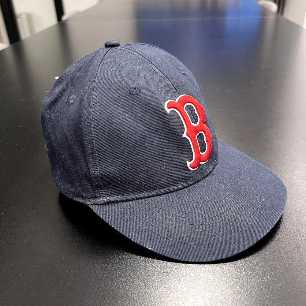 Boston RED‎ SOX Hat Cap Youth Strap Back Navy Blue Baseball Embroidered